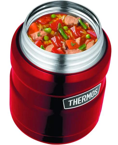 Thermos Stainless King Vacuum Insulated 470ml Food Jar Red