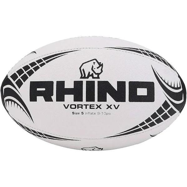 Rhino Vortex XV Rugby Ball White 5