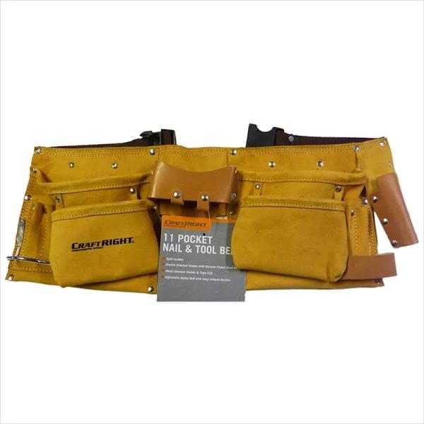 Craftright 11 Pocket Leather Nail and Tool Belt