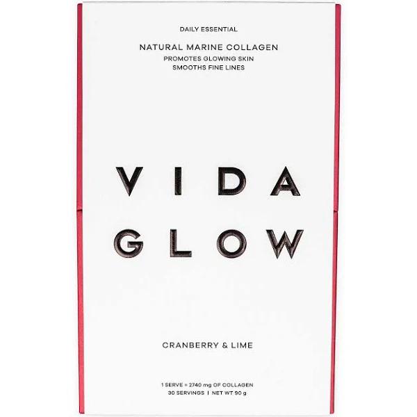 Vida Glow Natural Marine Collagen Sachets Cranberry & Lime