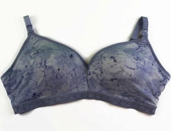 Bonds Womens Bumps Maternity Easyfit Tops Breastfeeding Clip Bra Purple Marble