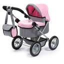 Bayer Trendy Doll Pram - Grey/Pink