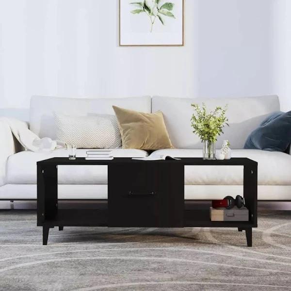 vidaXL Coffee Table Black 102x50x40 cm Engineered Wood