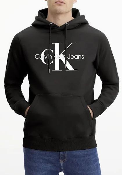 Calvin Klein Jeans Core Monogram Hoodie in Black XXL