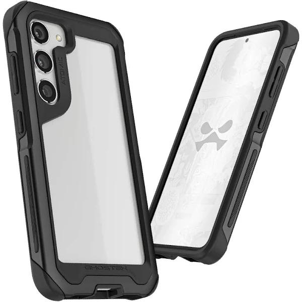 Ghostek Atomic Slim Samsung Galaxy S23 Case Clear Back and S23, Black