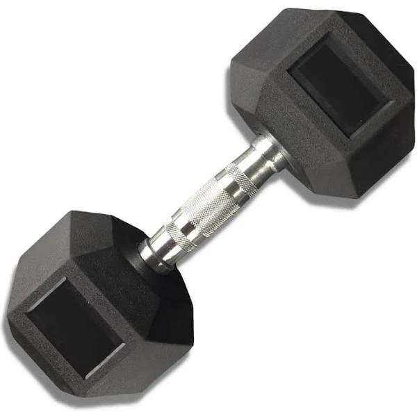 35kg Muscle Motion Rubber Hex Dumbbells (Sold Individually)