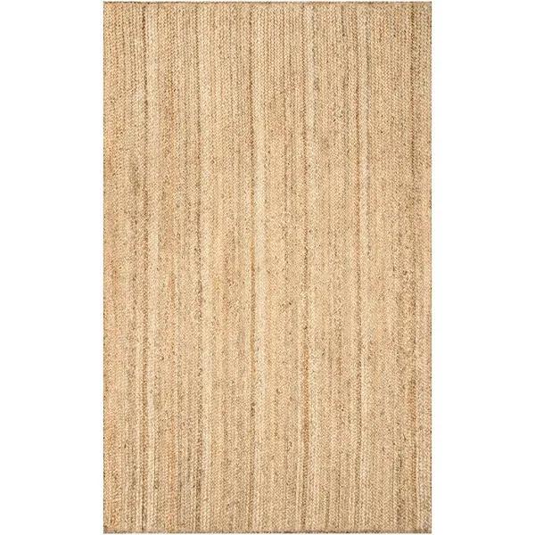 NULOOM Rigo Hand Woven Farmhouse Jute Area Rug, 8x10, Natural