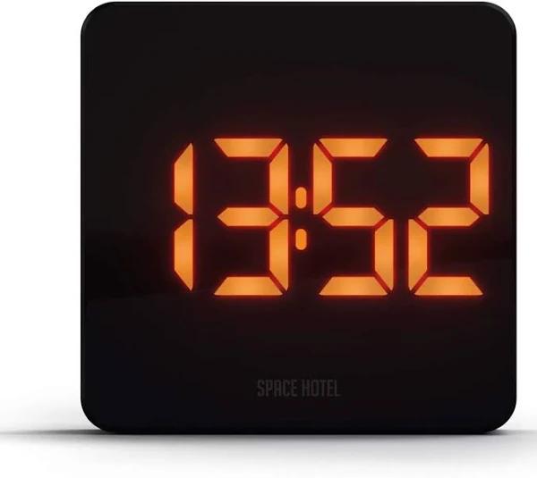 Newgate Space Hotel Orbatron Alarm Clock Black Case - Black Lens - Orange LED