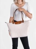 Longchamp - large Le Pliage shoulder bag - women - Polyamide - One Size - Neutrals