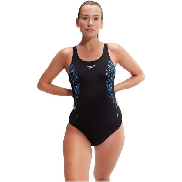 Speedo Womens Placement Muscleback, 36 / Black