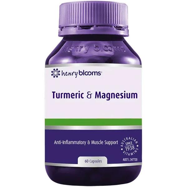 Henry Blooms Turmeric & Magnesium - 60 Capsules