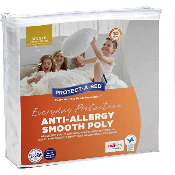 Protect-A-Bed Allerzip Fully Encased Single Mattress Protector