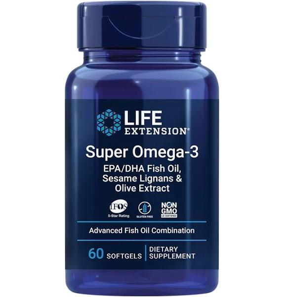 Life Extension Super Omega-3, Softgels - 60 softgels