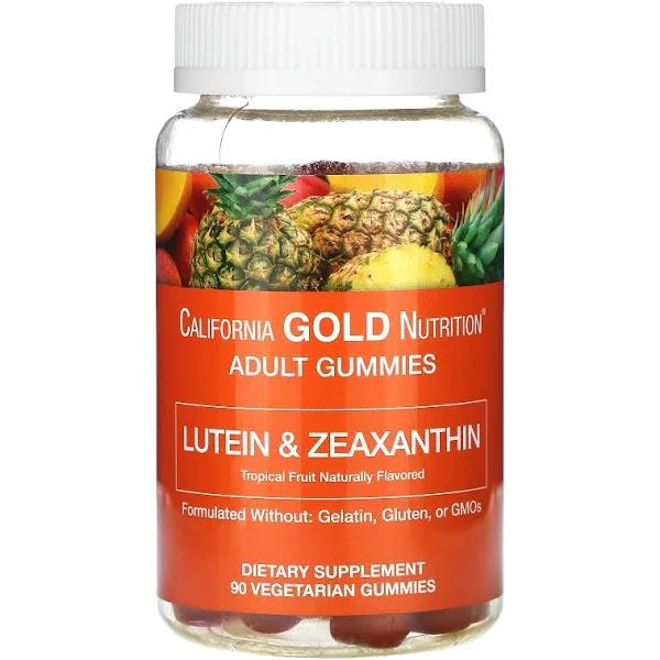 California Gold Nutrition, Lutein and Zeaxanthin Gummies, Tropical, 90 Vegetarian Gummies