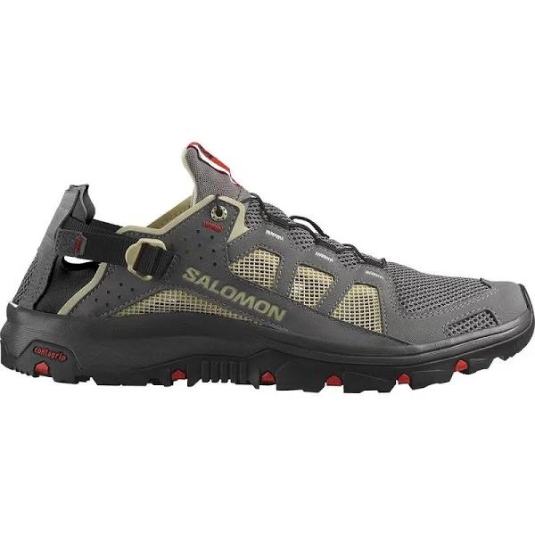 Salomon Techamphibian 5 - Men's 8 PEWTER/MOTH/FIERY Red