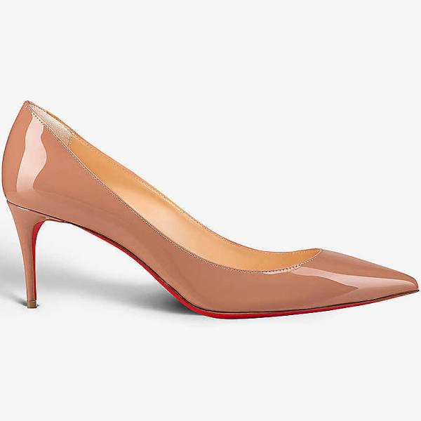 Christian Louboutin Kate 70 Blush Patent Leather - Women Shoes