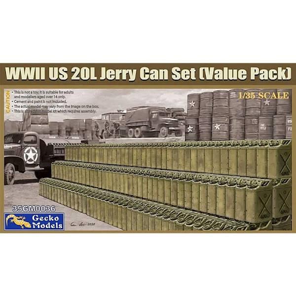 Gecko GM35036 1/35 WWII US 20L Jerry Can Set Plastic Model Kit