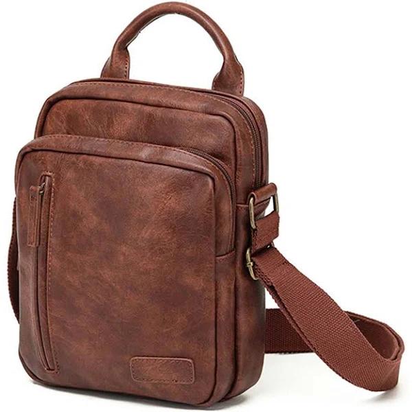 Tosca - VG009 Vegan Leather Crossbody Bag - Brown