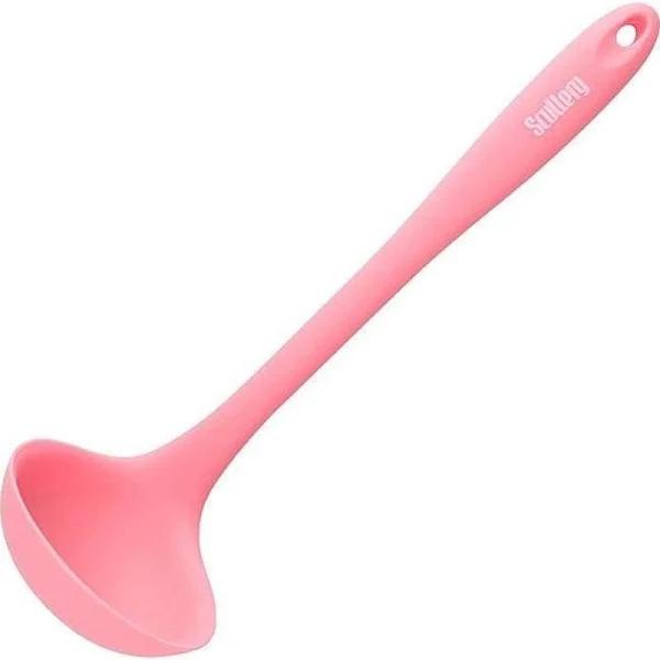 Scullery Kolori Silicone Ladle Size 27.5X7.8X1.8cm in Rose Pink