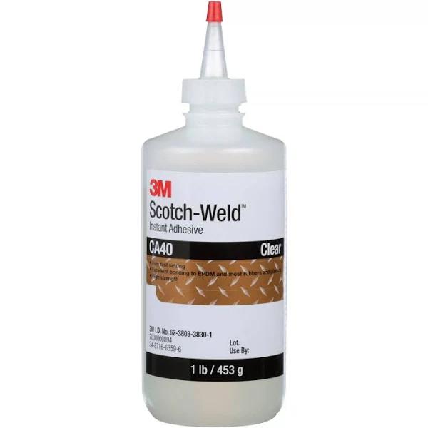 3M Scotch-Weld Instant Adhesive CA40, Clear, 1 Pound