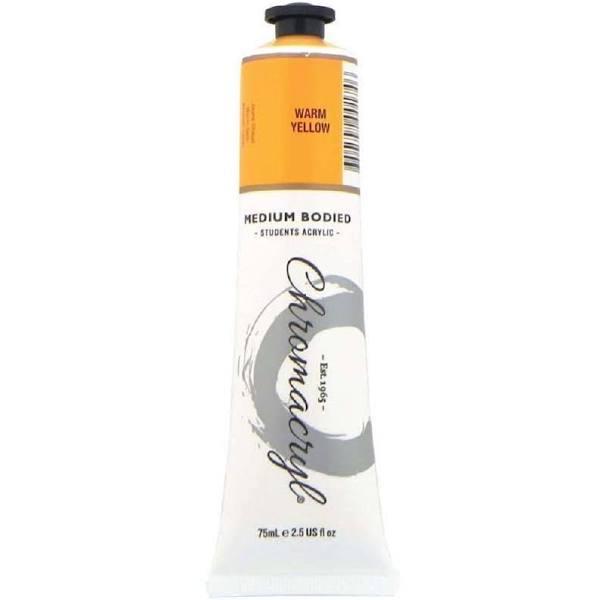 Chromacryl Paint 75ml Acrylic Warm Yellow