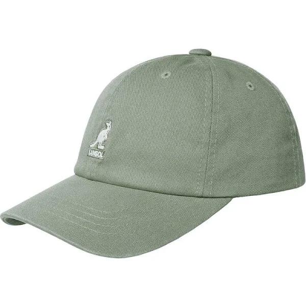 Kangol Washed Baseball Strapback Cap - Oil Green - One Size - Men