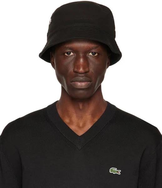 Lacoste Black Patch Bucket Hat