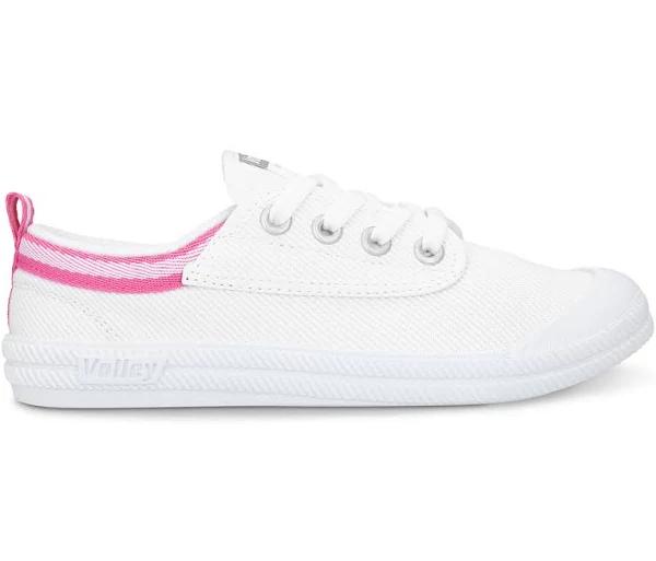 Dunlop Volleys Womens International Volley Canvas Casual Shoes Lace White Pink