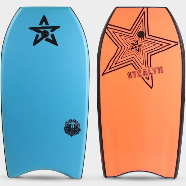 Sonic Bodyboard | Stealth EPS Bodyboards | Online Bodyboard Store 34 / Sky Bue Deck / Fluro Red Slick