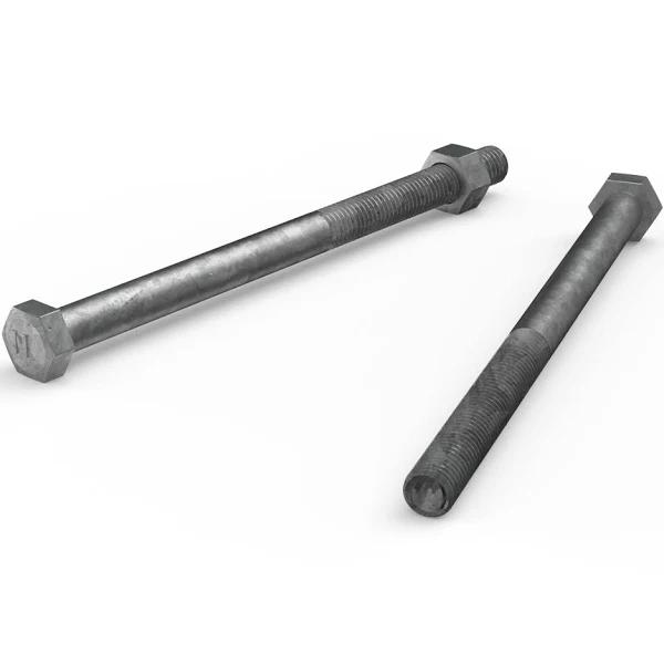 Zenith M12 x 180mm Hot Dip Galvanised Hex Head Bolts and Nuts