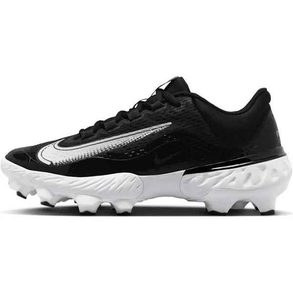 Nike Alpha Huarache Elite 4 Low MCS Moulded Cleats Black/White [Shoe Size (US): 11.0]