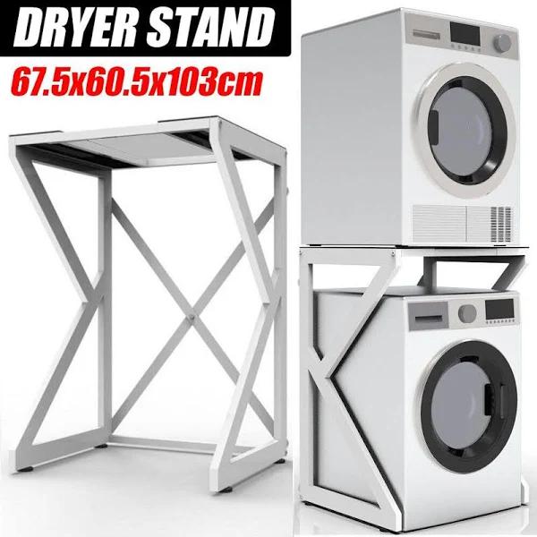 Dryer Stand Adjustable Front Loading Portable Washer Machine Dryer Holder Shelf V201-HOLD6077WH8AU