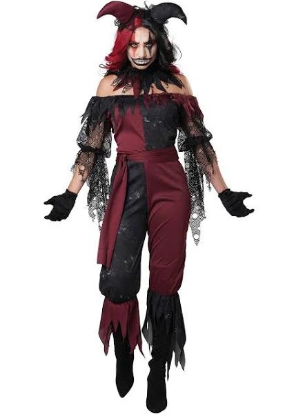 Psycho Jester Women's Costume | Adult | Womens | Black/Red | S | California Costume Collection