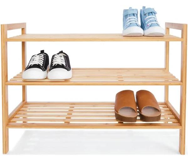 Anko 3 Tier Stackable Bamboo Shoe Rack