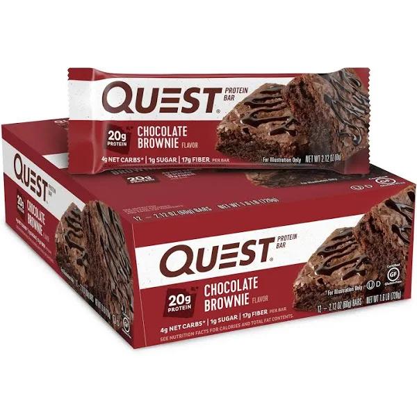 quest protein bar chocolate brownie 60g