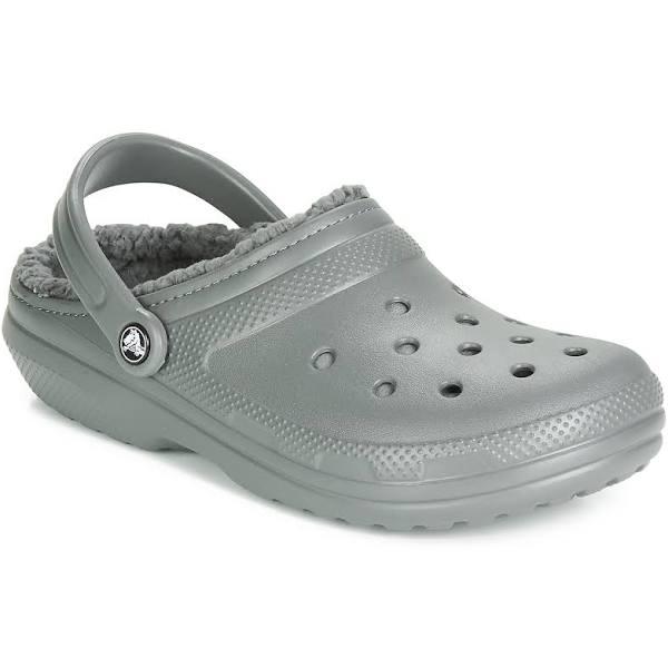 Crocs Classic Lined Clog - Grey - Size - 8