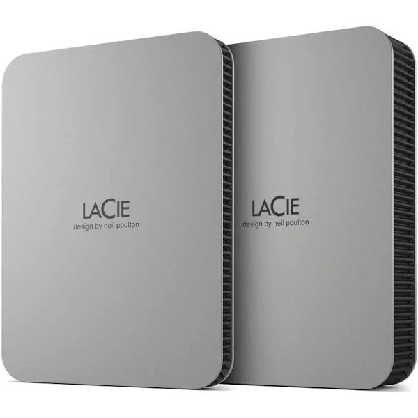 LaCie Mobile Drive 5TB USB-C External Portable Hard Drive, Moon Silver