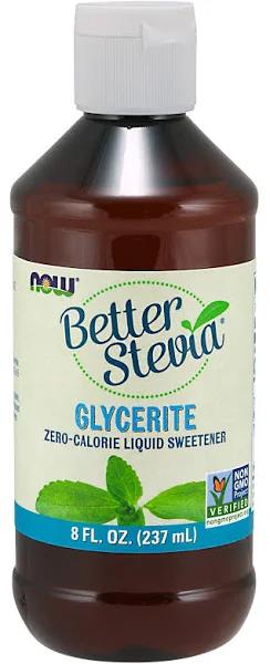 Now Foods Better Stevia Zero-Calorie Liquid Sweetener Glycerite 8 fl oz (237 ml)