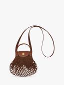 Longchamp Filet Mesh Le Pliage XS Bag in Tobacco