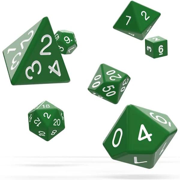 Oakie DOAKIE Dice RPG Set Solid - Green (7)