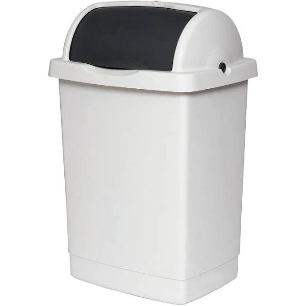 Willow 25L White/Charcoal Roll Top Bin