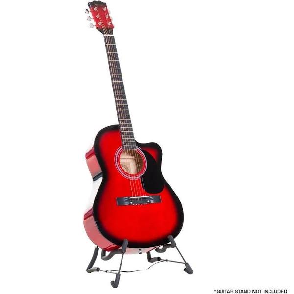 Karrera Acoustic Cutaway 40in Guitar - Red