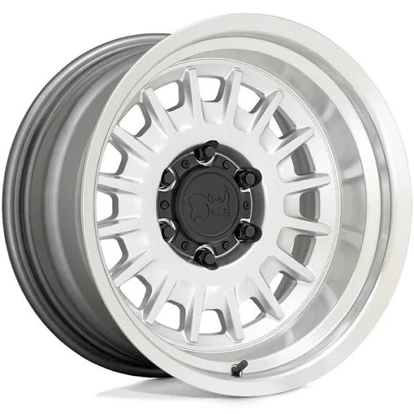 Black Rhino Aliso 17x8 6x139.7 0 Offset Silver Wheel