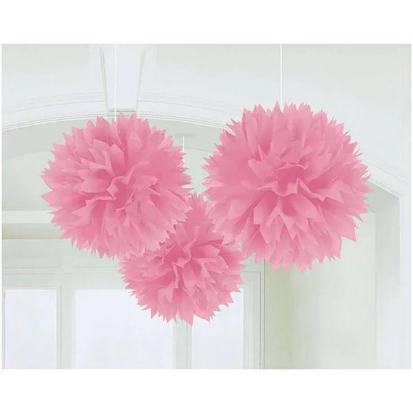 Fluffy Tissue Decorations - New Pink