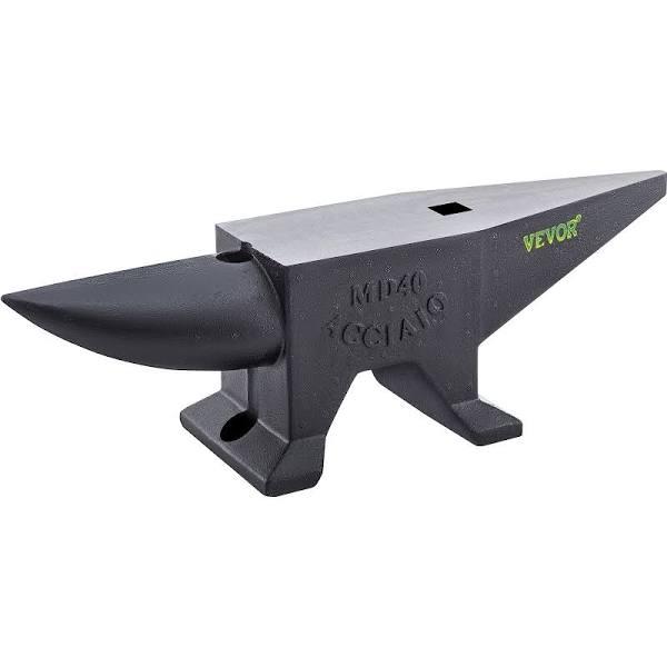 VEVOR Cast Iron Anvil 88 Lbs(40kg) Single Horn Anvil With Large Countertop and Stable Base High Hardness Rugged Round Horn Anvil Blacksmith For