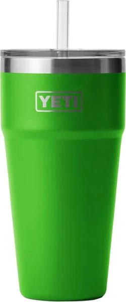 Yeti Rambler 26 oz Straw Cup, Vacuum Insulated, Stainless Steel With Straw Lid, Canopy Green