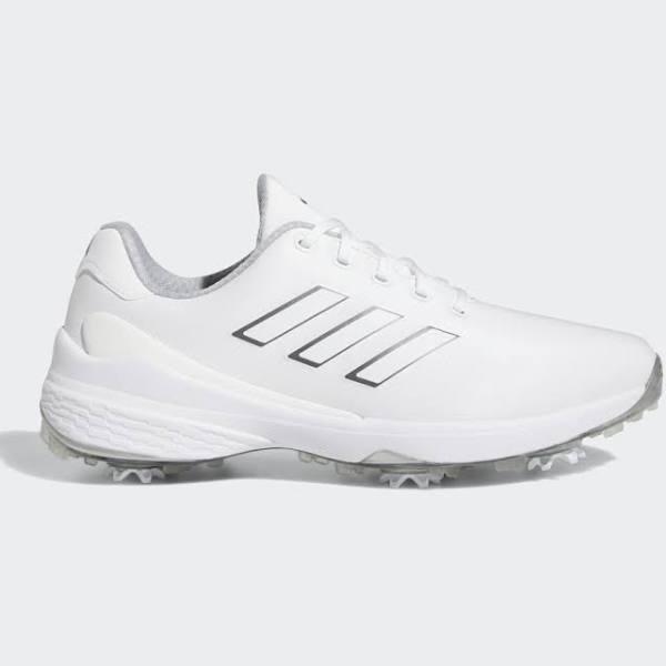 adidas-ZG23 Golf Shoes-Men-Cloud White / Dark Silver Metallic / Silver Metallic-7.5