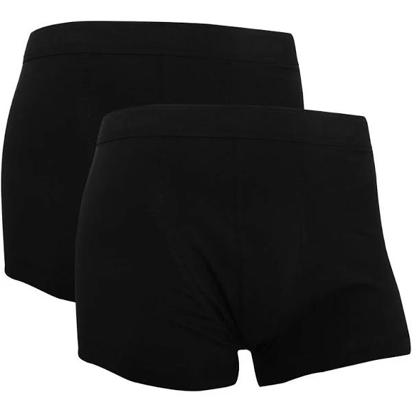 Fruit of The Loom Mens Classic Shorty Cotton Rich Boxer Shorts (Pack of 2) Black Boxer Shorts