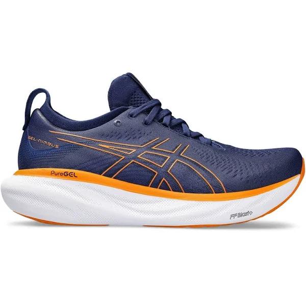 ASICS Nimbus 25 Men Shoe OCEAN/ORANGE 9.5 2E