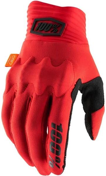 100% Cognito Gloves Red Black - Large